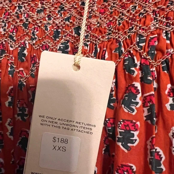 Doen Red and Cream Mini Dress - Picture 3 of 5